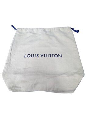 Louis Vuitton Cotton Drawstring Dust Bag Purse 15” X 14” Storage Gift Authentic